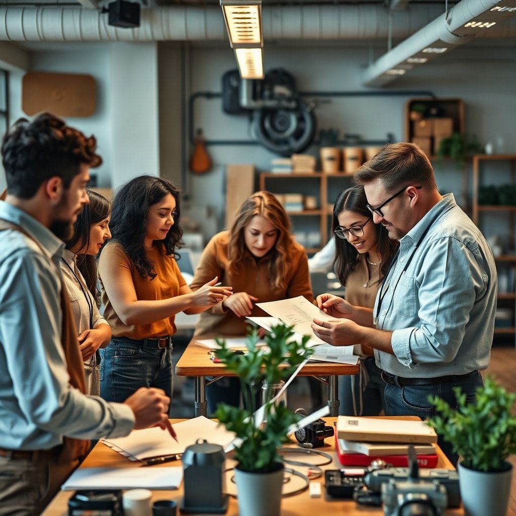 10 Effective Ways to Boost Your Productivity Today 2 effective - team of employees collaborating on a production project, brainstorming ideas, discussing strategies, solving prob