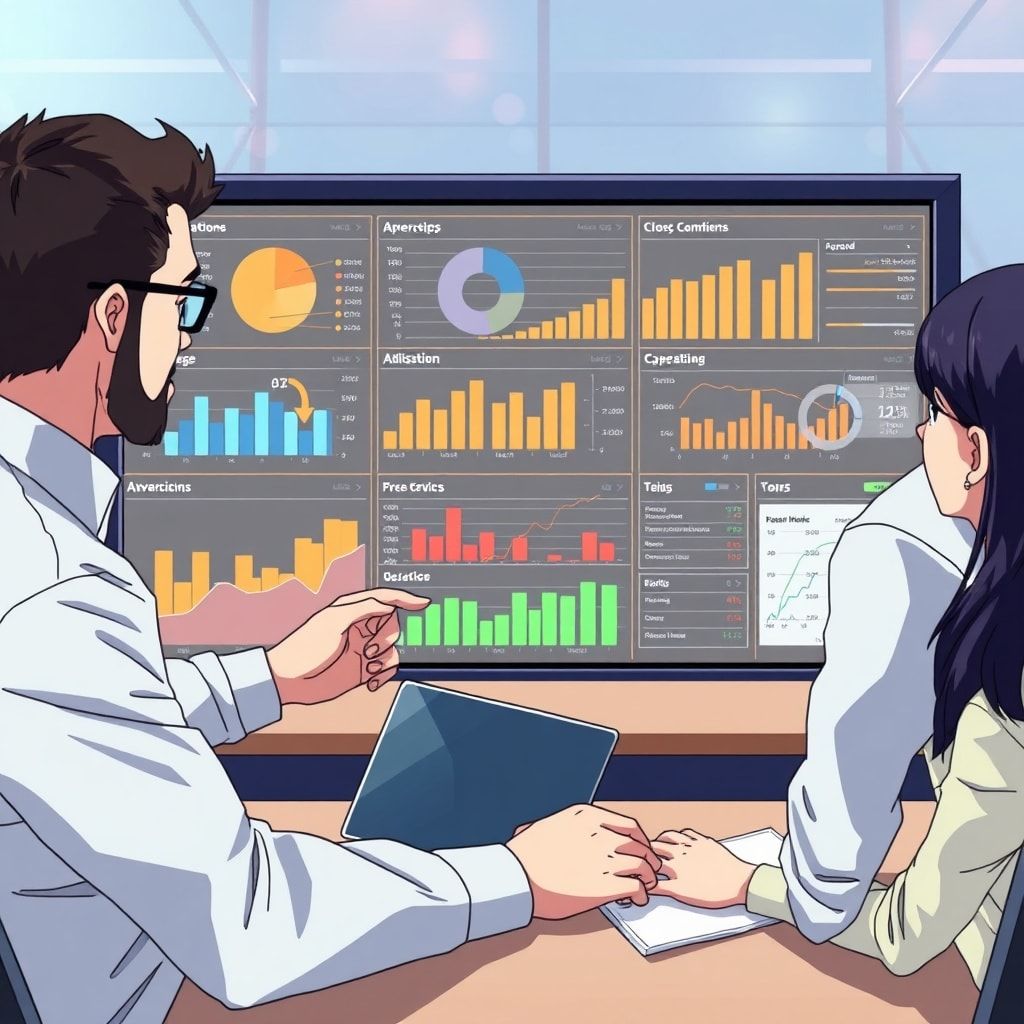 innovative - Business team analyzing data on a digital dashboard