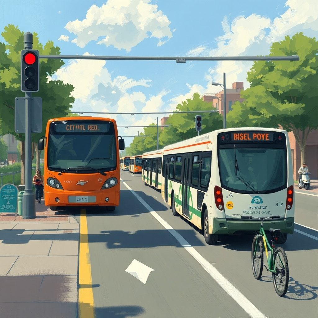 sustainable - earth-friendly transportation, public transportation, bike lanes, electric vehicles