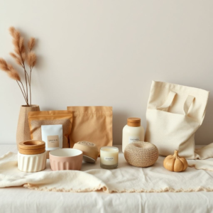 sustainable lifestyle with eco-friendly products and reusable items