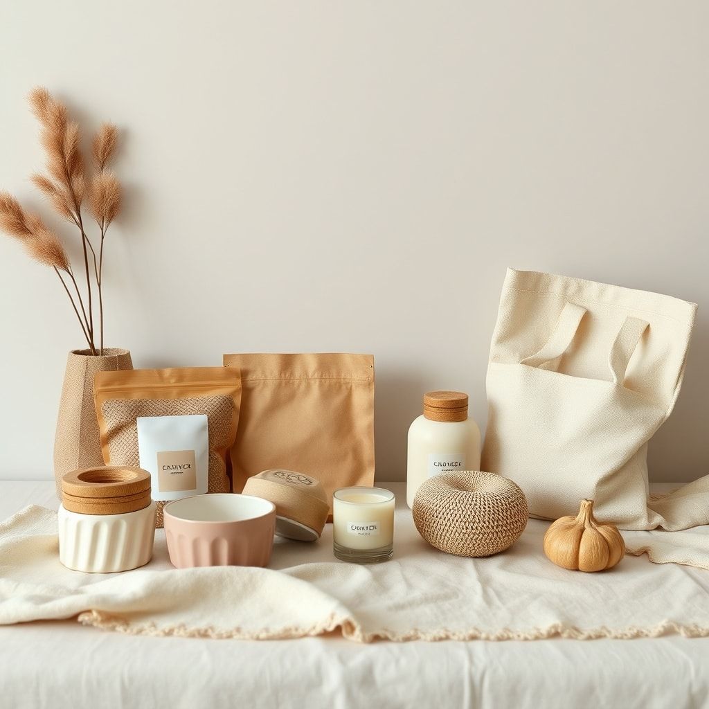 sustainable lifestyle with eco-friendly products and reusable items