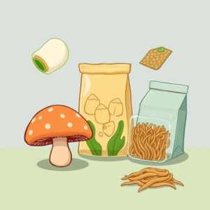 biodegradable packaging materials such as cornstarch-based plastics, mushroom packaging, and seaweed-based packaging