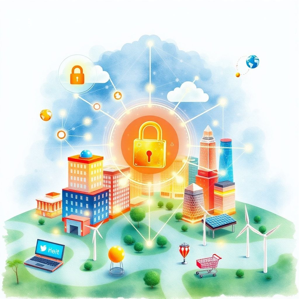 innovative - digital transformation concept with interconnected devices, smart city infrastructure with IoT sensors and data