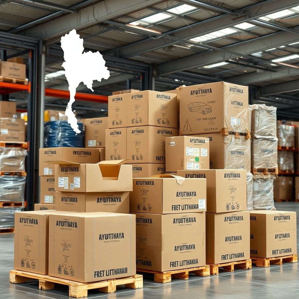 unlock - A diverse range of export products (electronics, fresh produce, textiles) neatly packed in custom-designed corrugate