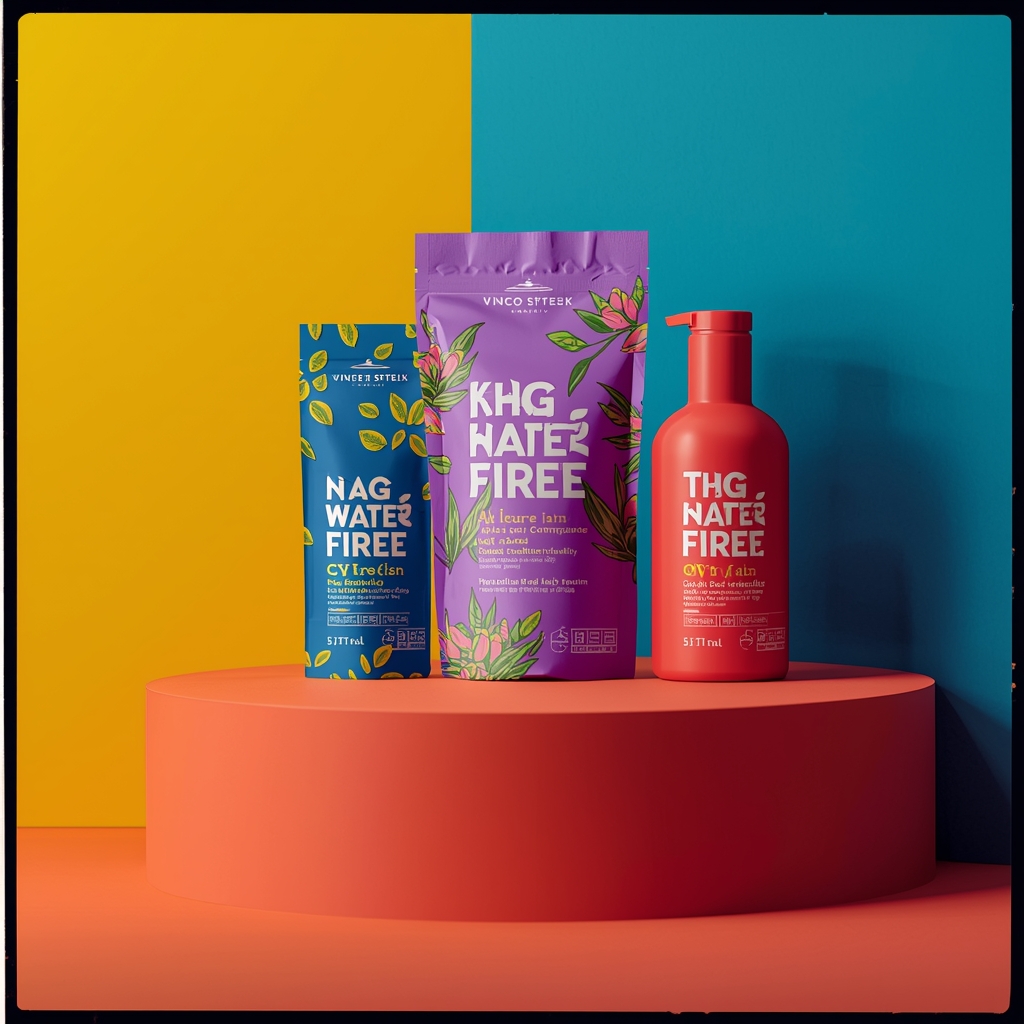 modern and eco-friendly packaging design with sustainable materials and vibrant colors