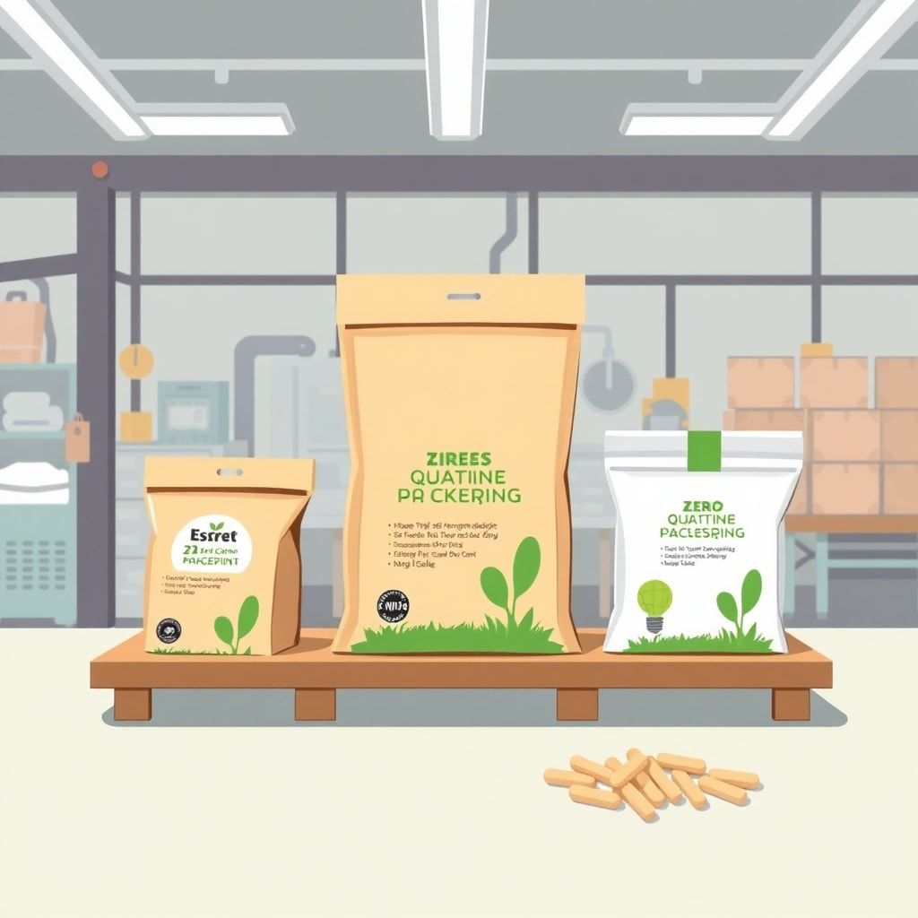 ecofriendly - minimalist packaging design with eco-friendly materials, showcasing sustainable packaging solutions, zero waste