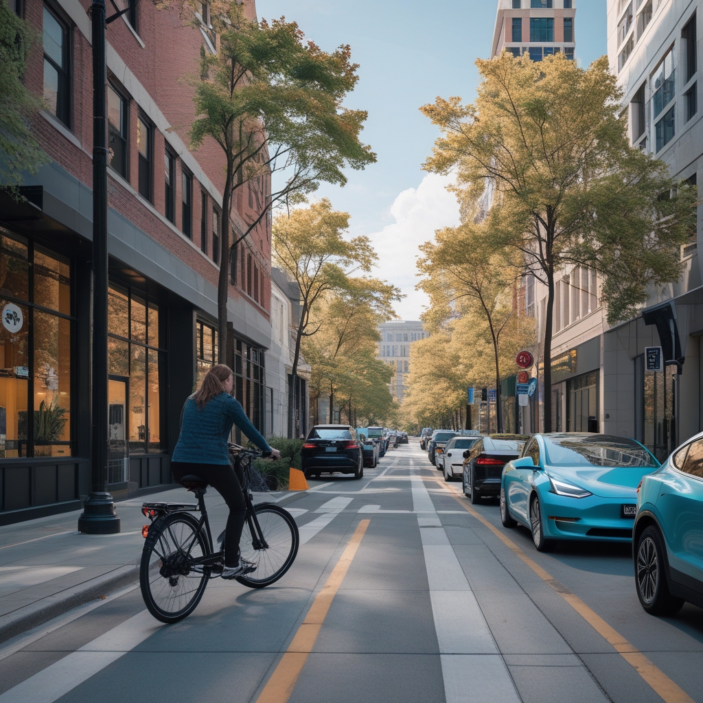 sustainable transportation options such as biking and electric vehicles