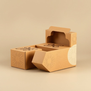 innovative cardboard box designs, creative shapes and patterns, sustainable materials, eco-friendly practices