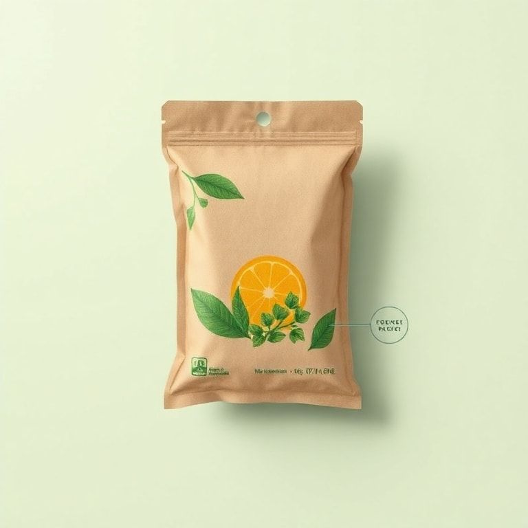 Innovative sustainable packaging designs for the food industry, showcasing creative and practical solutions, modern and styli