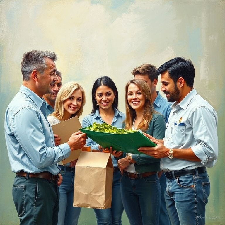 latest - industry collaboration for eco-friendly packaging, diverse group of professionals working together, innovative ideas