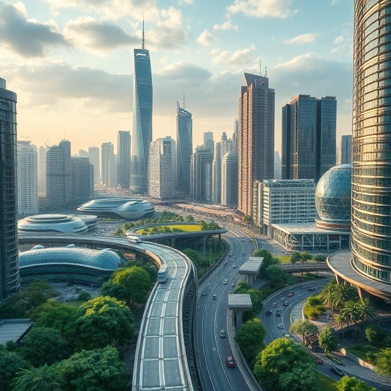 The Latest Innovations Shaping Our Future 2 latest - smart city infrastructure with renewable energy sources, clean and eco-friendly transportation options, urban green