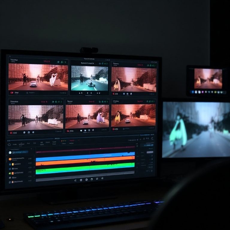fascinating - video editing software interface, color grading tools in post-production, audio editing software for film, adva