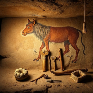 early human tools and inventions, cave paintings, ancient artifacts, primitive hunting tools, early agricultural practices