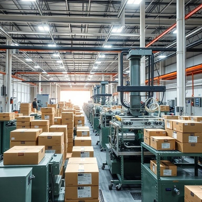 ecofriendly - energy-efficient machinery in a modern packaging box factory