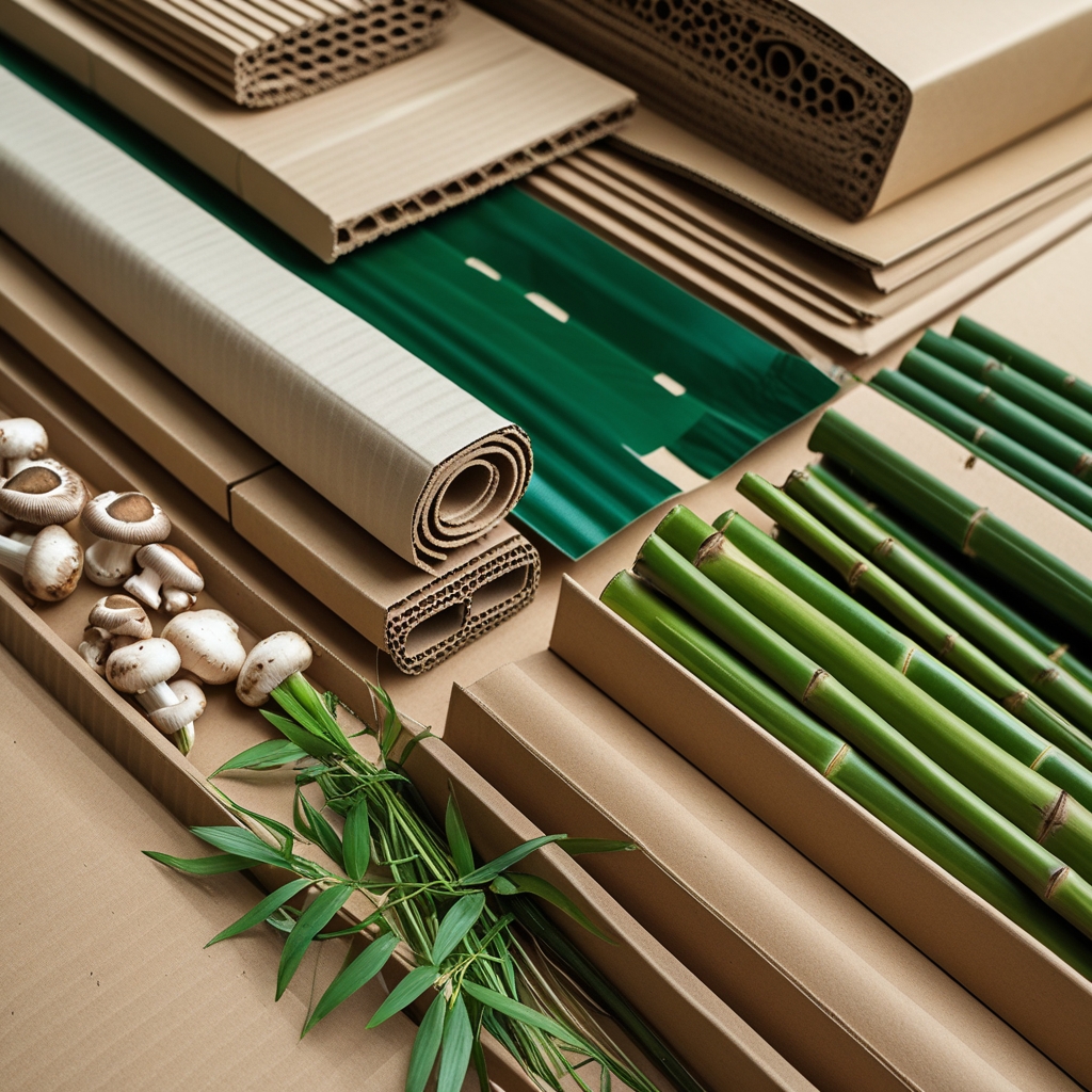 innovative - diverse range of sustainable materials for corrugated packaging, including recycled corrugated board, bamboo, su