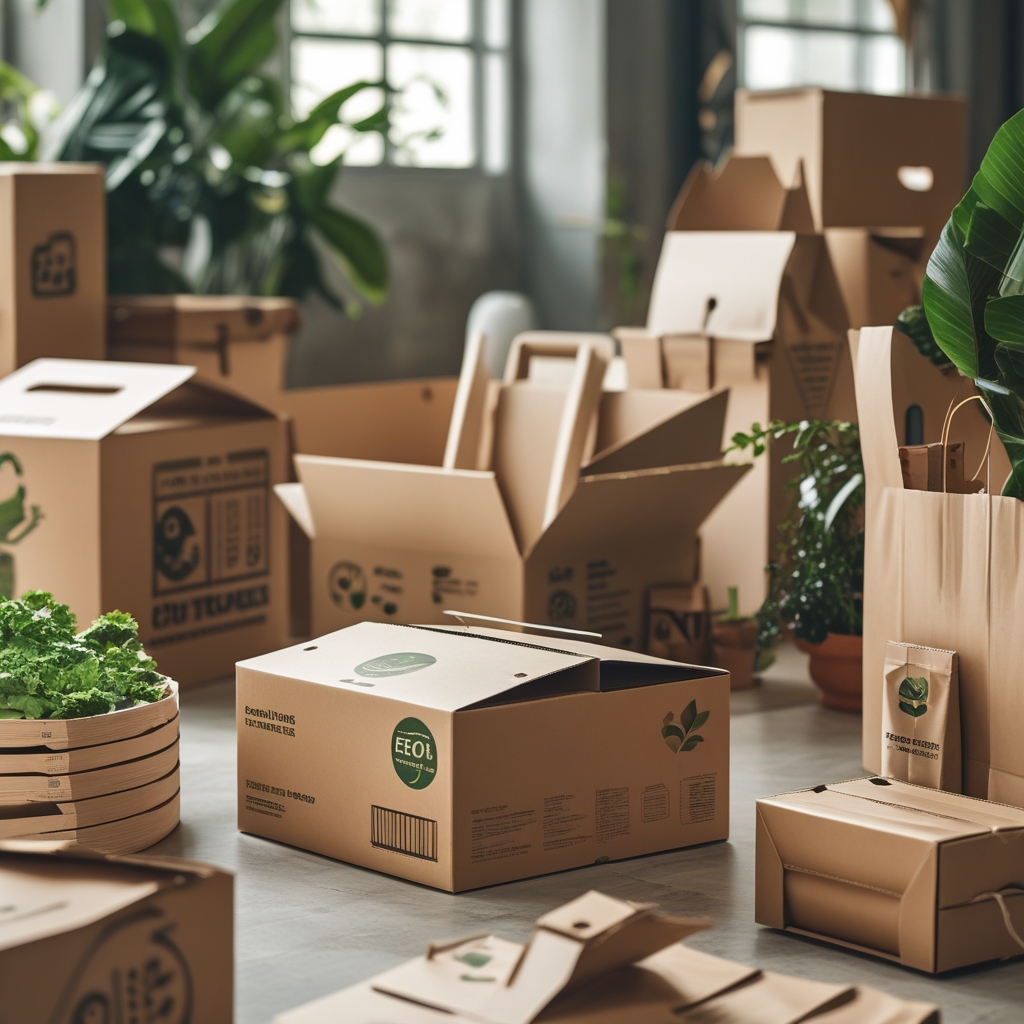 innovative - future trends in sustainable corrugated packaging, featuring eco-friendly practices, advanced technologies, and