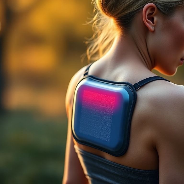 unraveling - wearable cooling gel pack with smart temperature control, sleek design, user-friendly interface, advanced techno
