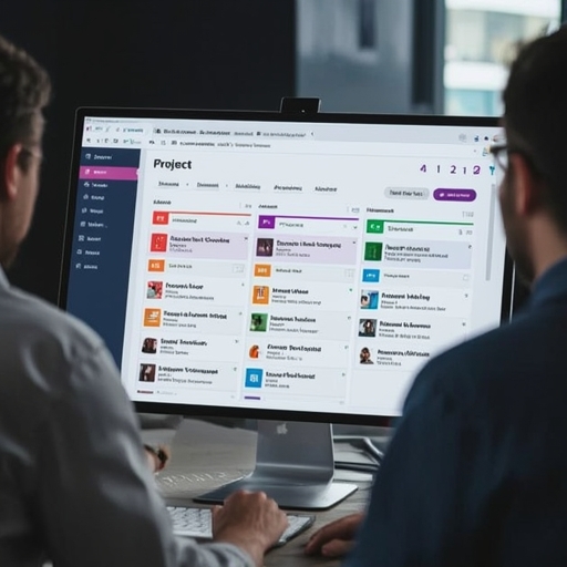 Screenshot of a project management tool being used in a corporate setting, displaying tasks segregated according to team role