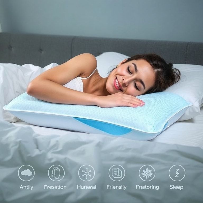 reasons - hypoallergenic cooling gel pillow, anti-dust mite material, allergy-friendly design, clean and healthy sleep enviro
