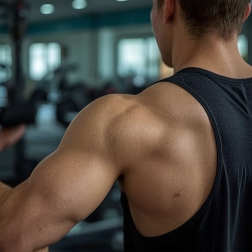 creative - Person using cooling pad on muscles for post-workout recovery