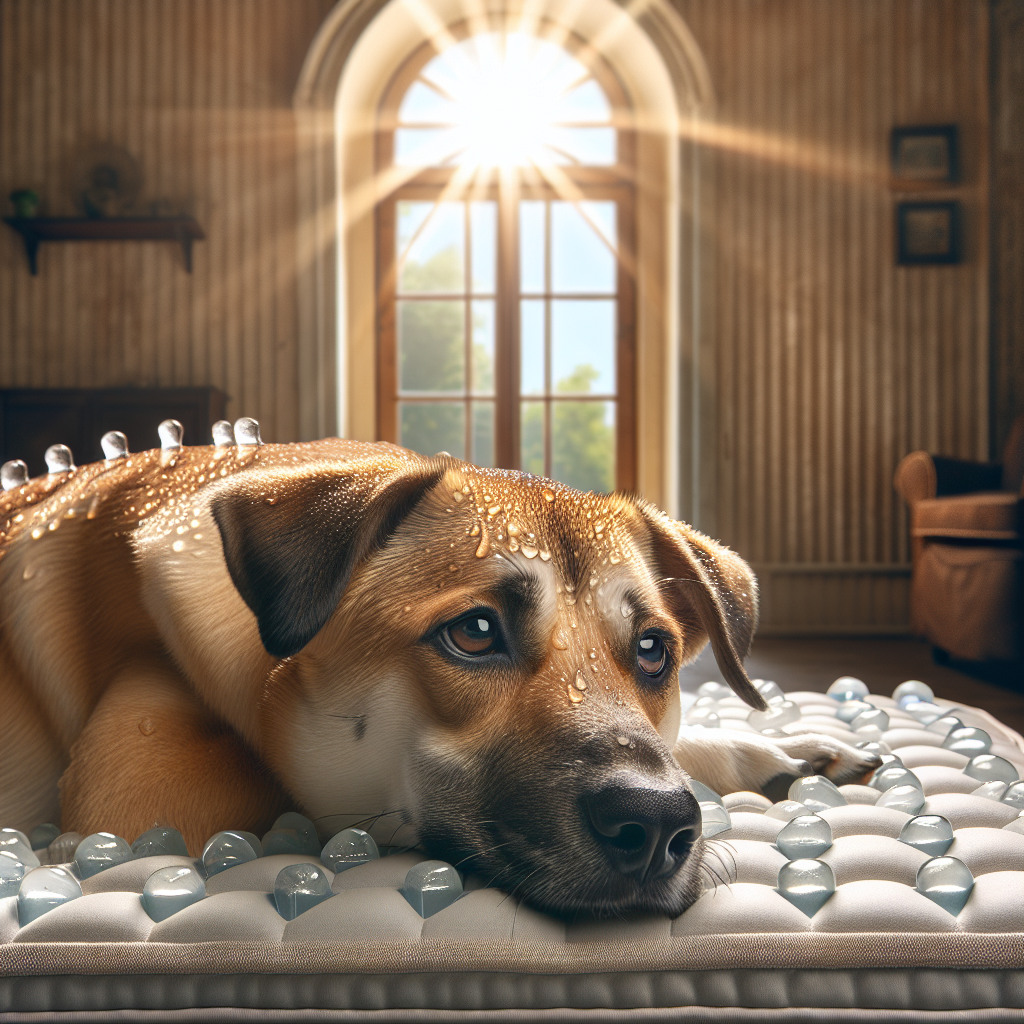 creative - Pet laying on cooling pad for relief from heat