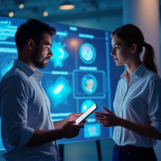 implementing - Expert consultant advising a startup team on selecting the best cooling gel, displaying different gel types on